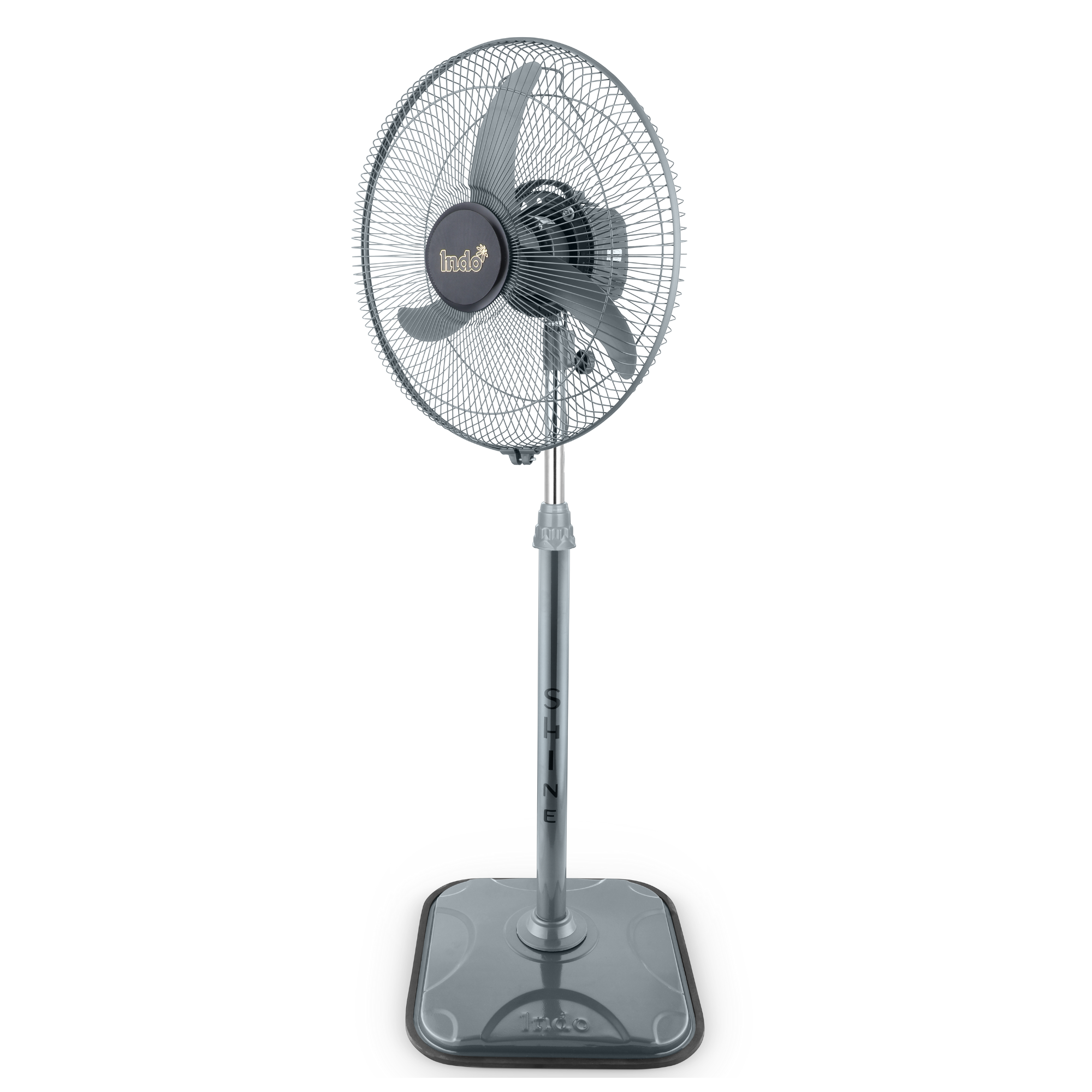 Indo SHINE 400mm High Speed Oscillating pedestal Farrata Fan for Home, Office (Grey)