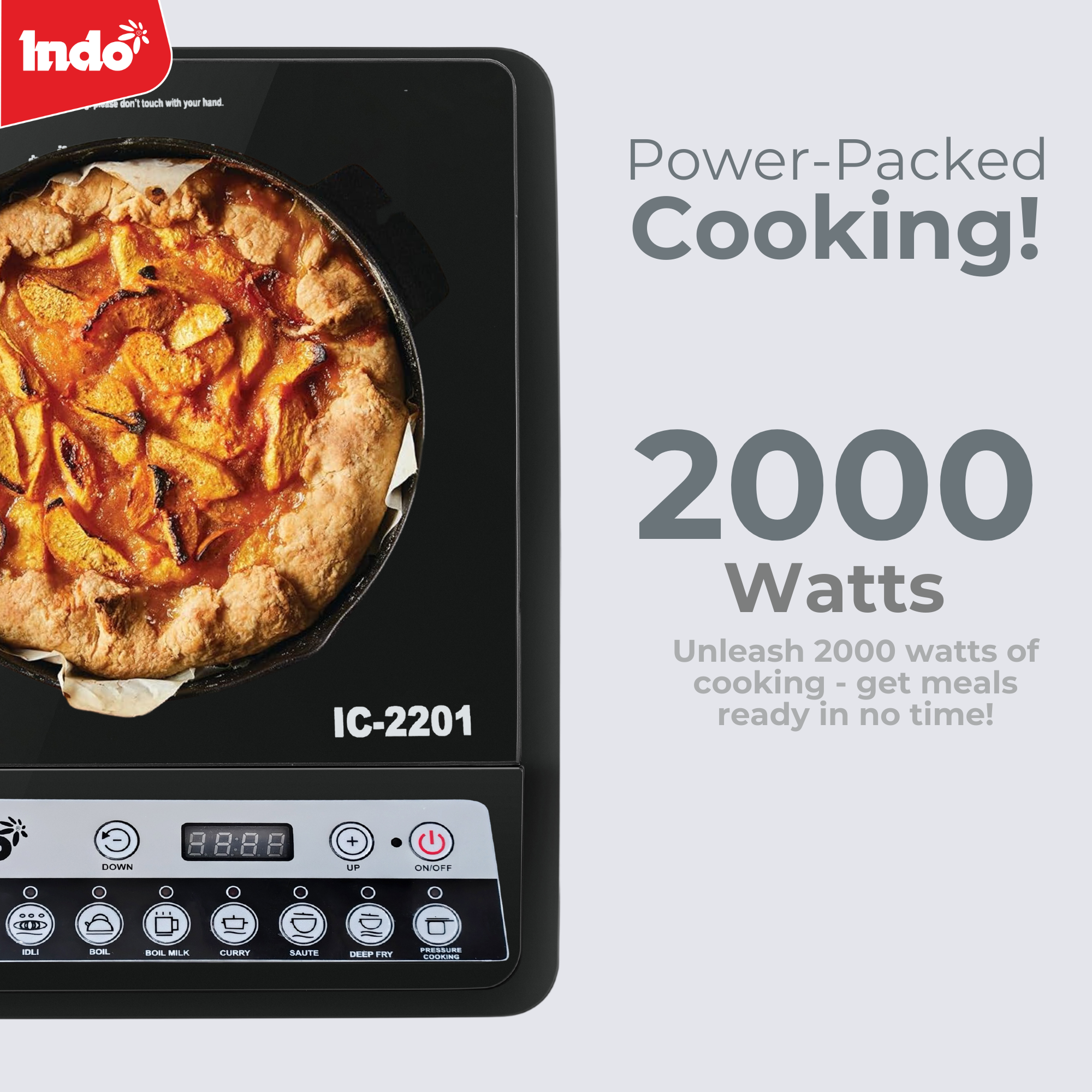 Indo 2201 Portable Induction Cooktop (Electric Gas Chulha)
