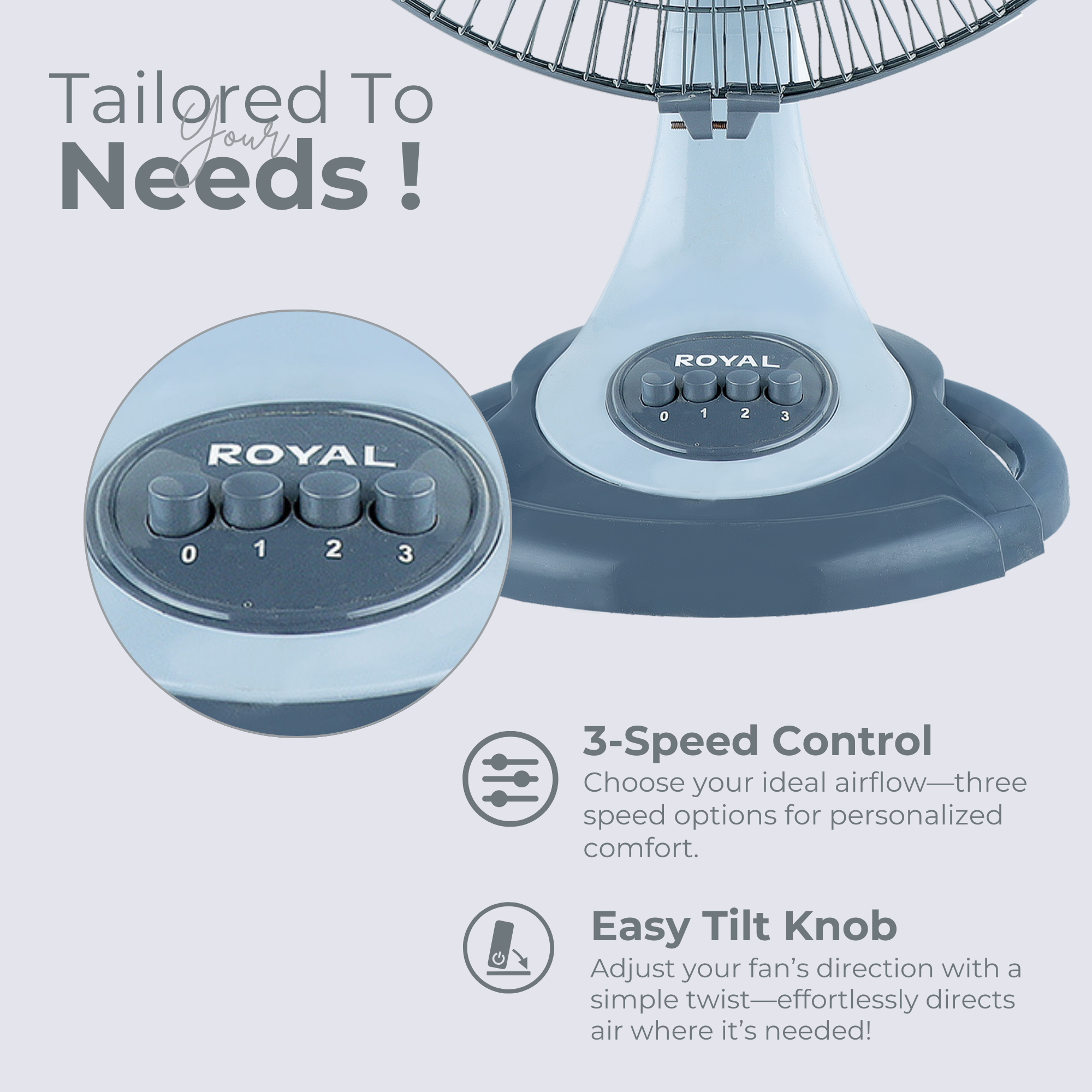 Indo Royal High Speed Table Fan 2200 RPM