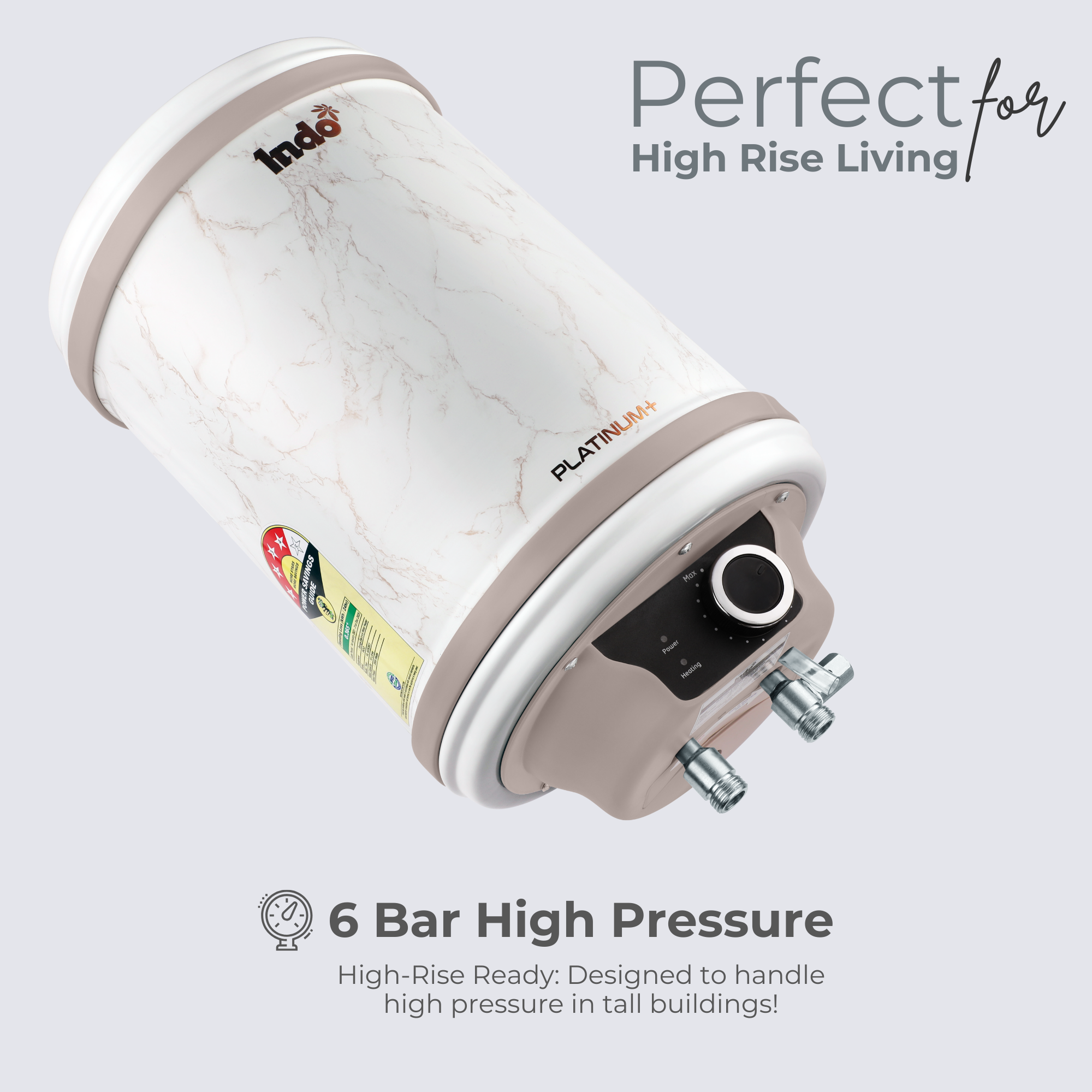 Indo Platinum Plus 25 Litre Geyser/Water Heater For Bathroom