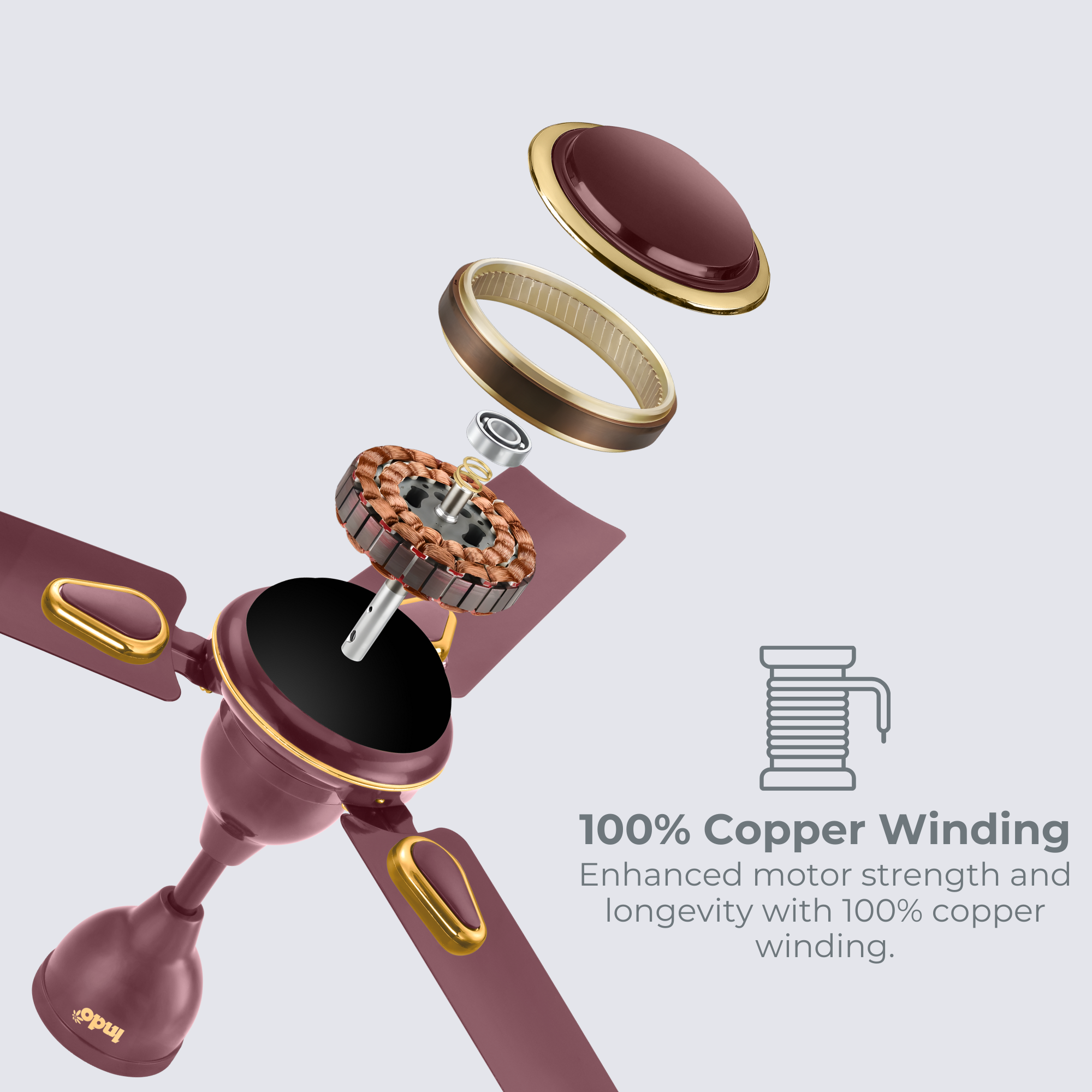 Indo Kohinoor 900mm Ceiling Fan | Perfect Kitchen Ceiling Fan (35 Inch)