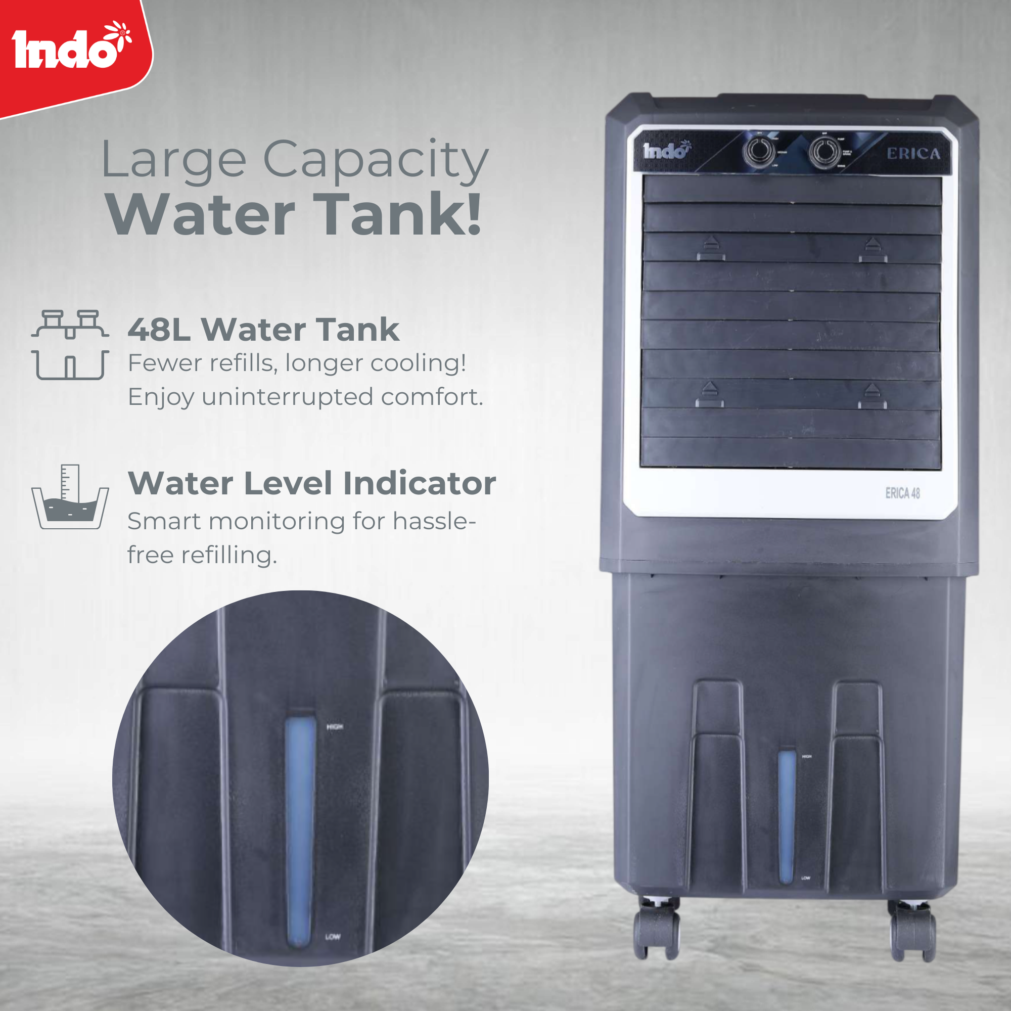 Indo 48 Litres Cooler ERICA 12 Inches Air Cooler For Home