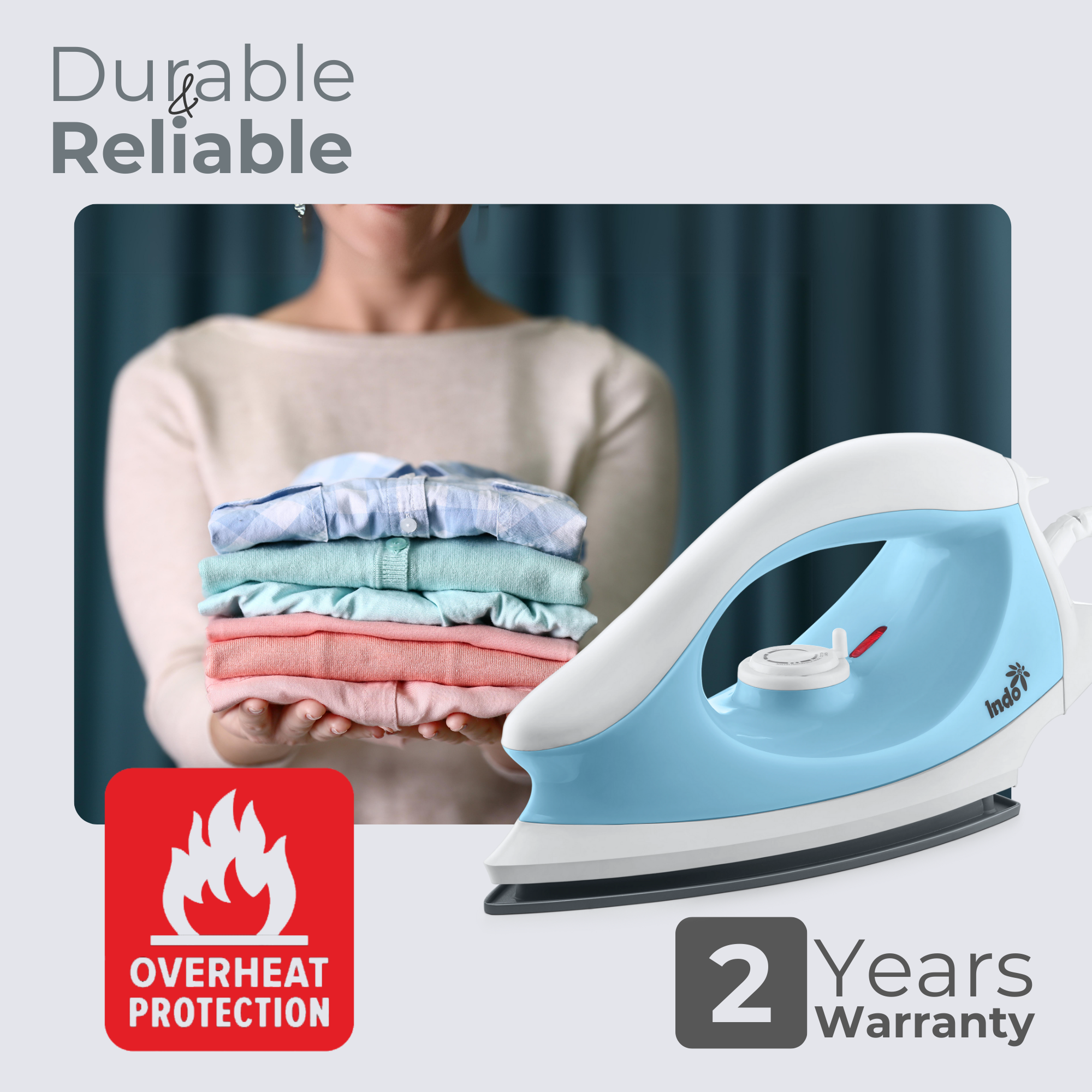 Indo Majesty DLX 1000W Best Iron For Effortless Press