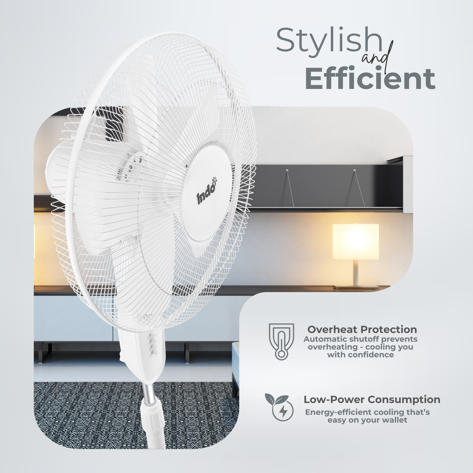 Indo Delta Hight Speed Stand/Pedestal Fan