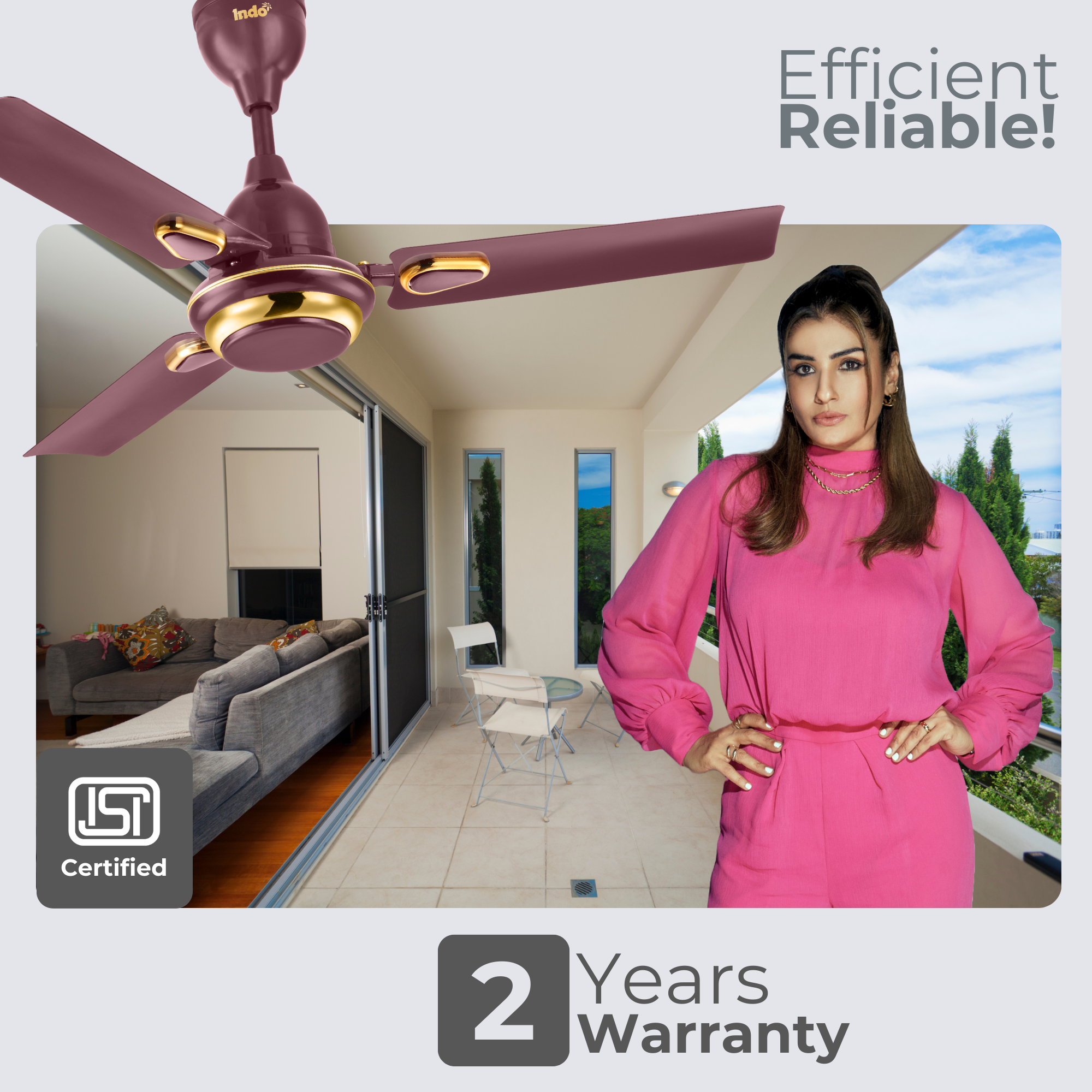 Indo Kohinoor 900mm Ceiling Fan | Perfect Kitchen Ceiling Fan (35 Inch)