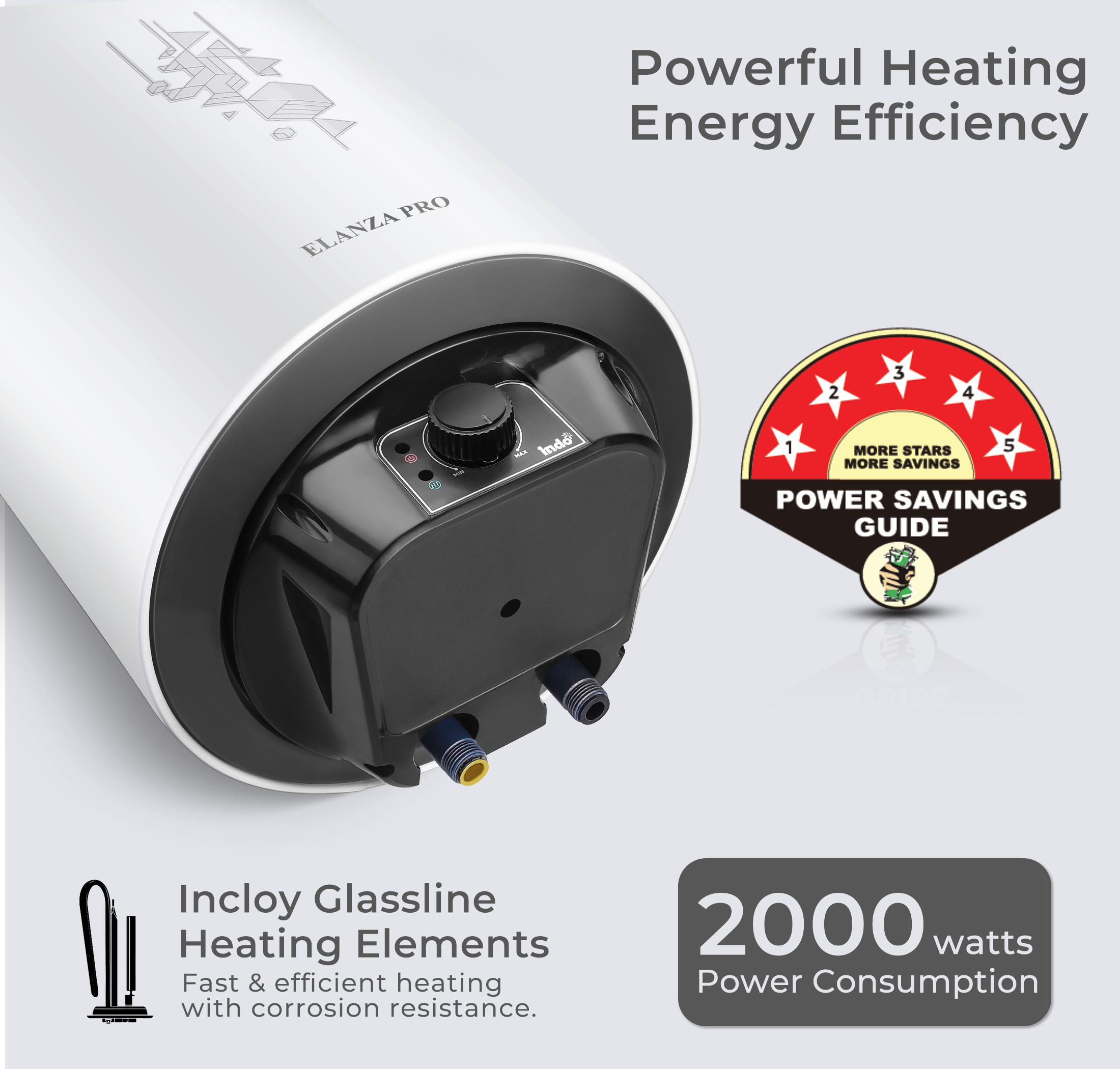Indo Elanza Pro 10 Litre Geyser, (Water Heater For Bathroom & Kitchen)