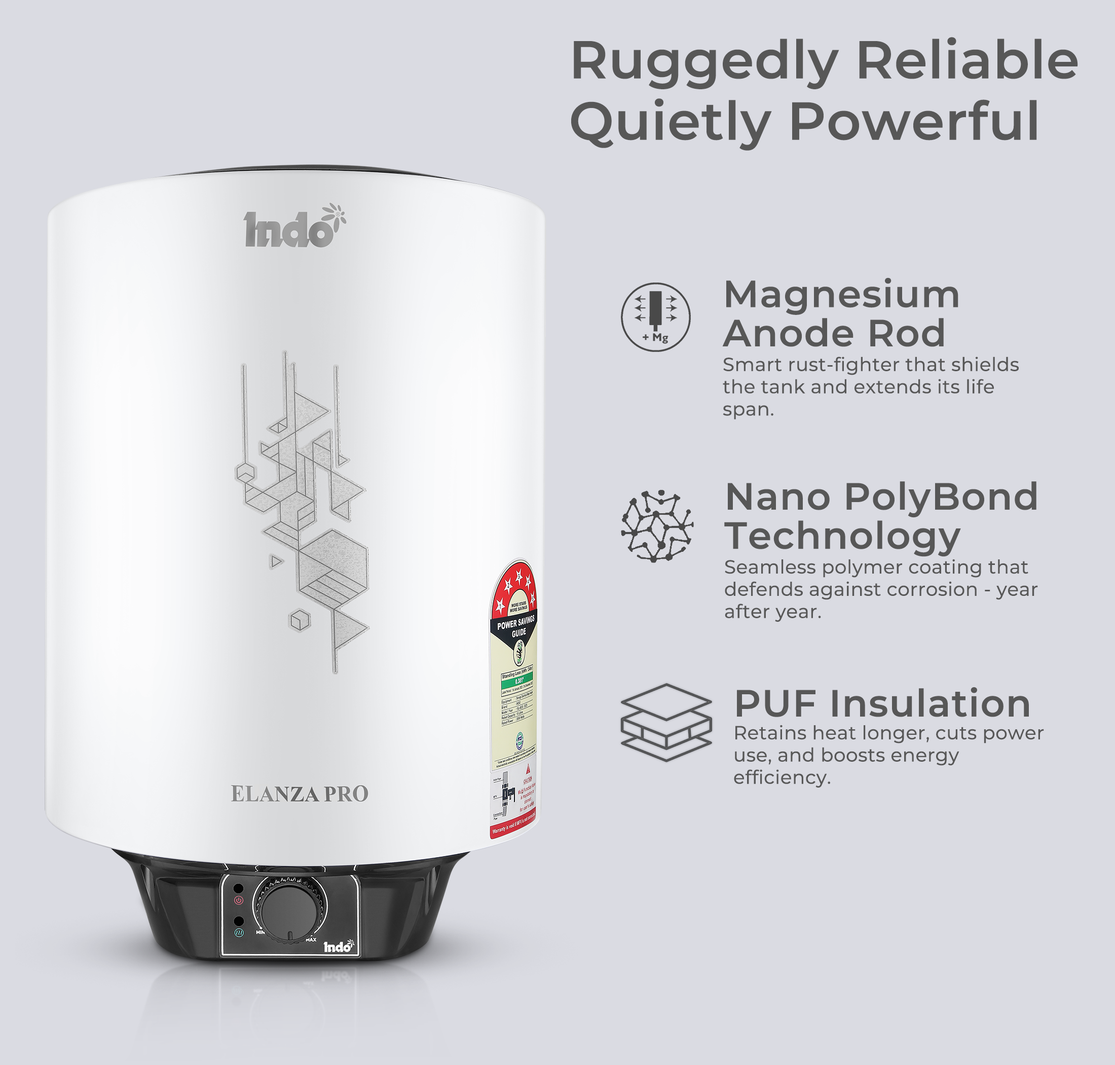 Indo Elanza Pro 10 Litre Geyser, (Water Heater For Bathroom & Kitchen)