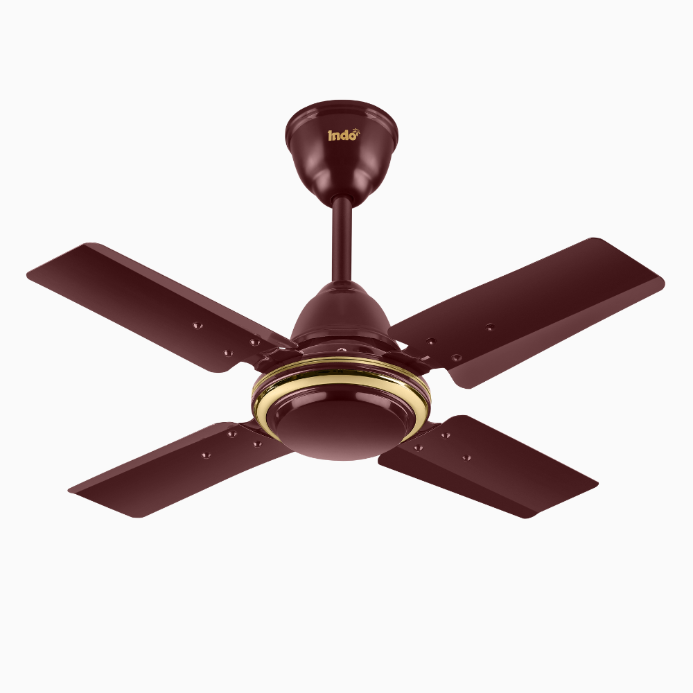 Indo Little Active 600mm Ceiling Fan | 24 Inch, 4 Blade Mni Ceiling Fan – Ideal Kitchen Ceiling Fan (24 inch)