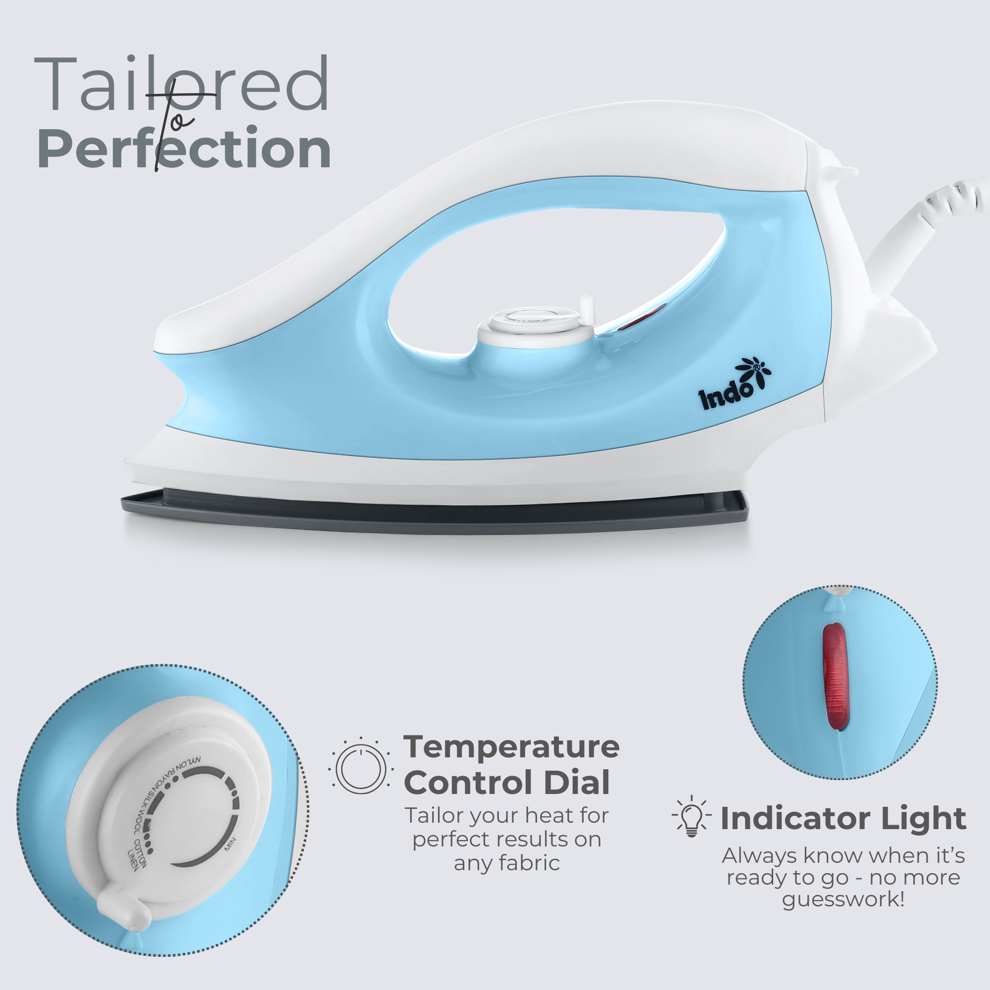 Indo Majesty DLX 1000W Best Iron For Effortless Press