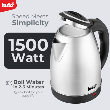 Indo 1.8 Litre Multipurpose Electric Kettle (Steel)