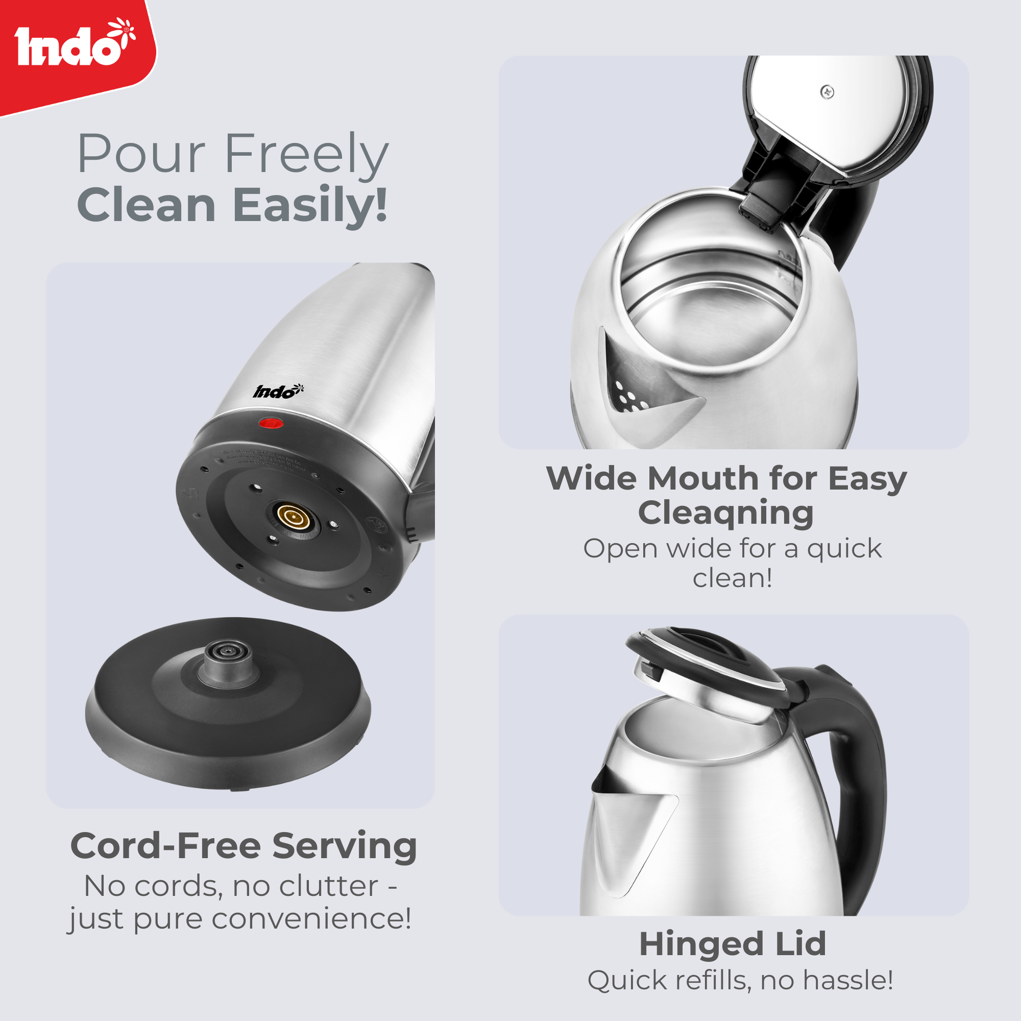 Indo 1.8 Ltr Electric Kettle