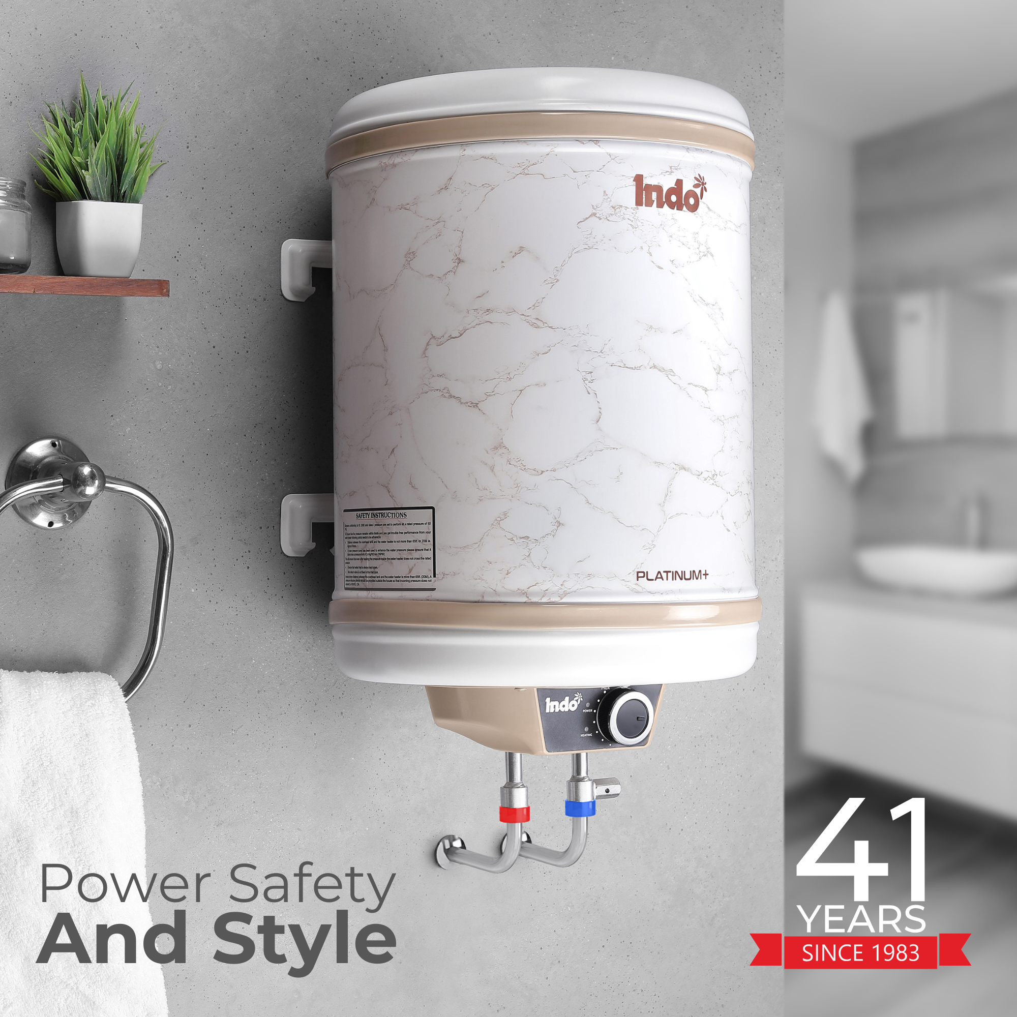 Indo Platinum Plus 25 Litre Geyser/Water Heater For Bathroom